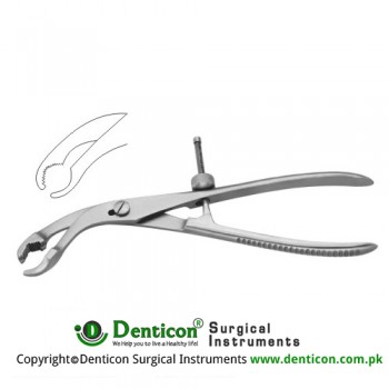Bone Holding Forcep Self Centering - With Thread Fixation Stainless Steel, 15 cm - 6"